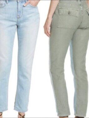 FRAME Denim 100% Cotton Le Beau Boyfriend Jeans Canteburry Wash Pants $275 Sz 27